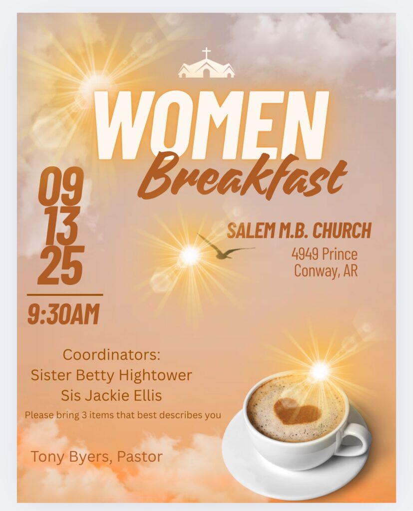 Sep 13 – Women Breakfast @ 9:30 am