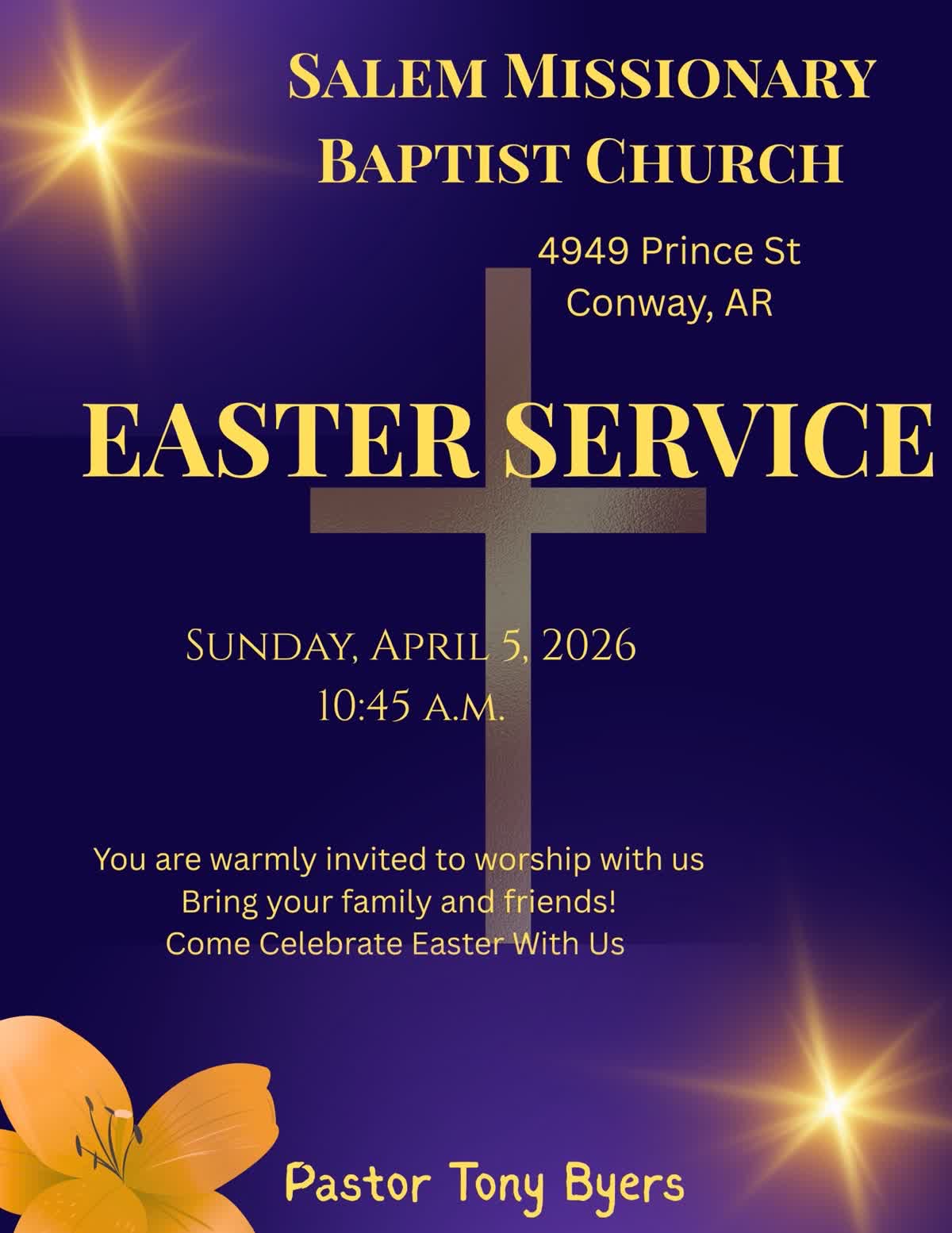 Apr 5th – Easter Service @ 10:45am