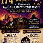 Oct 18th – 174th Church Anniversary